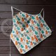 Colourful half-linen kitchen apron "Cats"